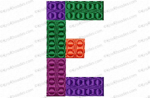 KRD Building Blocks Numbers & Alphabet Set Font