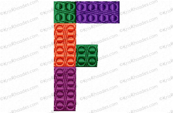 KRD Building Blocks Numbers & Alphabet Set Font