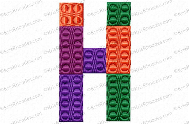 KRD Building Blocks Numbers & Alphabet Set Font