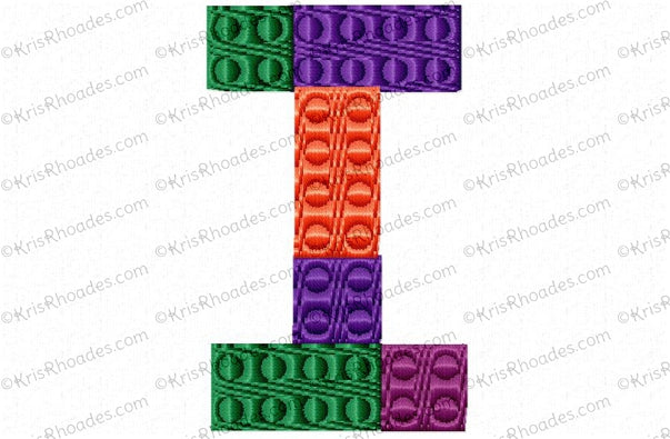KRD Building Blocks Numbers & Alphabet Set Font