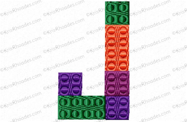 KRD Building Blocks Numbers & Alphabet Set Font