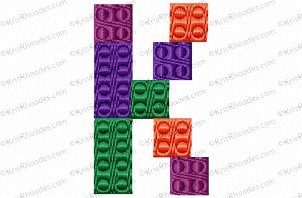KRD Building Blocks Numbers & Alphabet Set Font