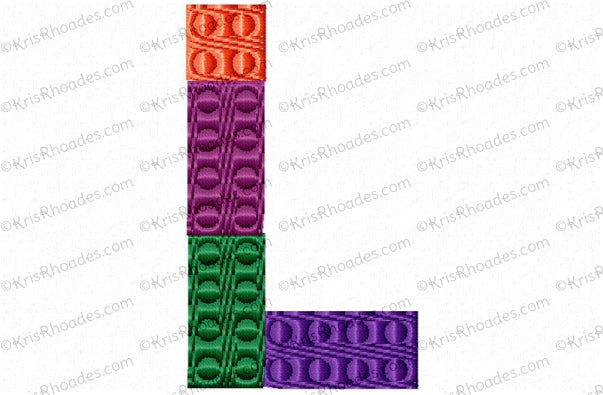 KRD Building Blocks Numbers & Alphabet Set Font