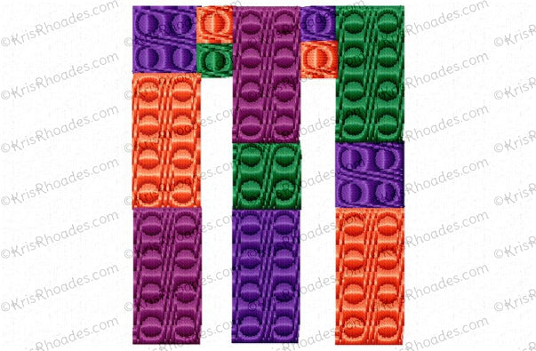 KRD Building Blocks Numbers & Alphabet Set Font