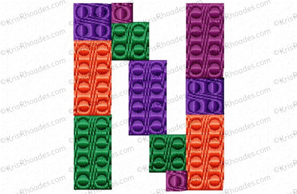 KRD Building Blocks Numbers & Alphabet Set Font