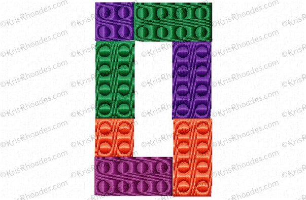 KRD Building Blocks Numbers & Alphabet Set Font