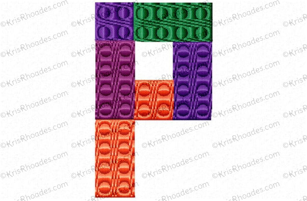 KRD Building Blocks Numbers & Alphabet Set Font
