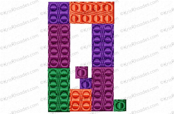 KRD Building Blocks Numbers & Alphabet Set Font