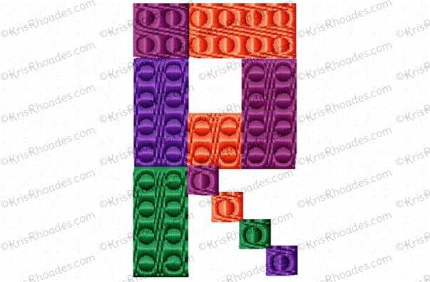 KRD Building Blocks Numbers & Alphabet Set Font