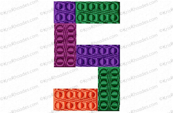 KRD Building Blocks Numbers & Alphabet Set Font