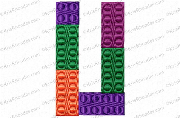 KRD Building Blocks Numbers & Alphabet Set Font