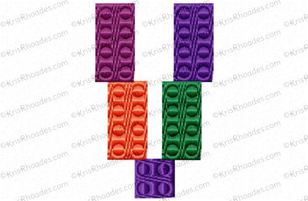 KRD Building Blocks Numbers & Alphabet Set Font