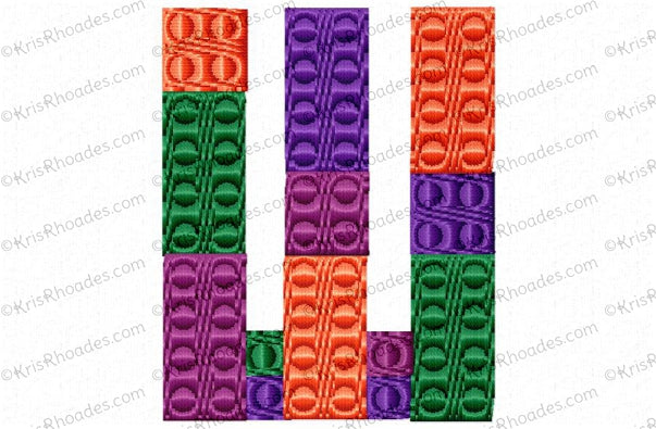 KRD Building Blocks Numbers & Alphabet Set Font