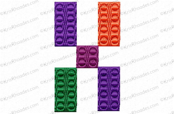 KRD Building Blocks Numbers & Alphabet Set Font