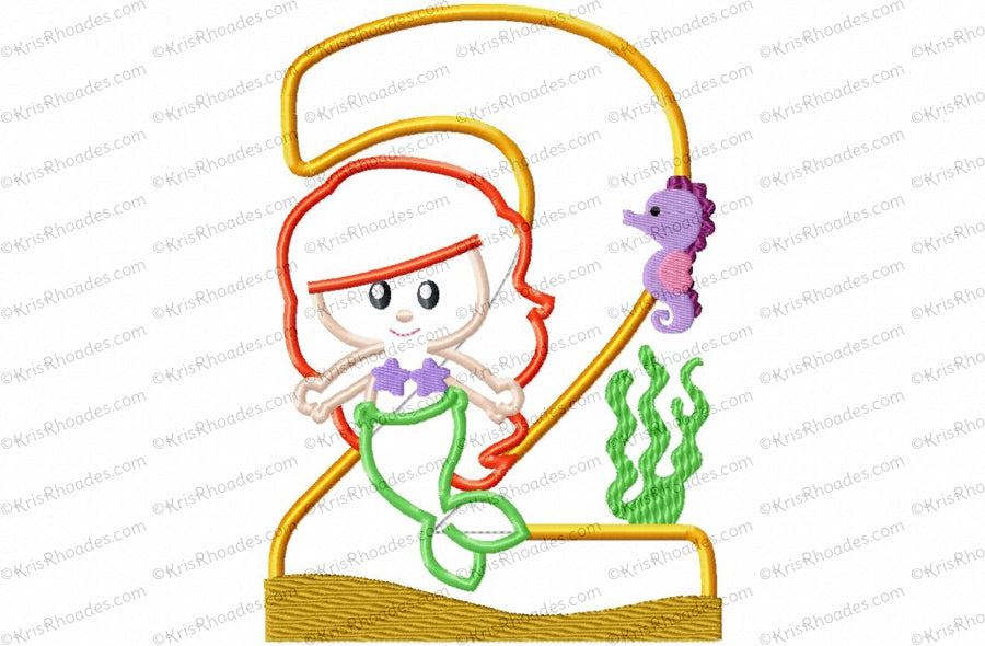 KRD Mermaid Birthday Number Bundle Set