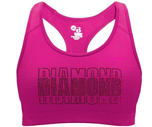 Diamonds Hot Pink Junior Olympics Sports Bra