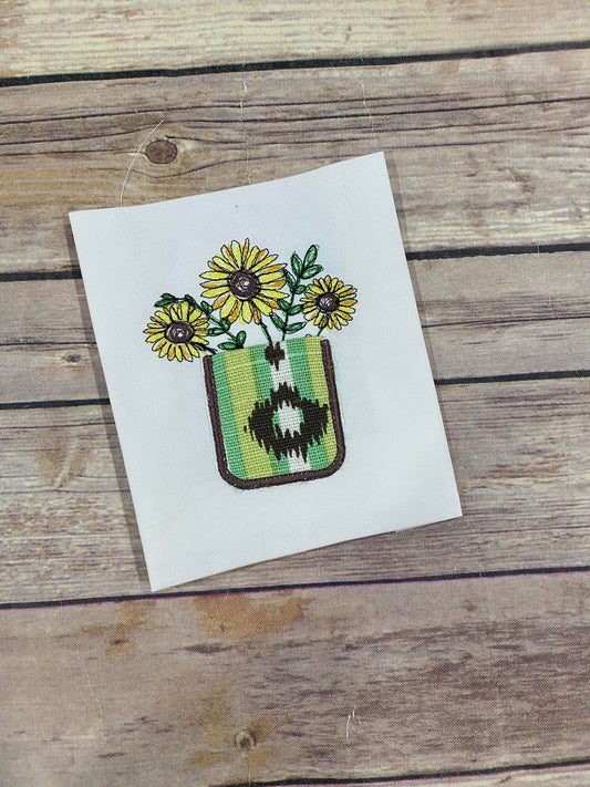 Scribble Flower Pocket 4 ITH
