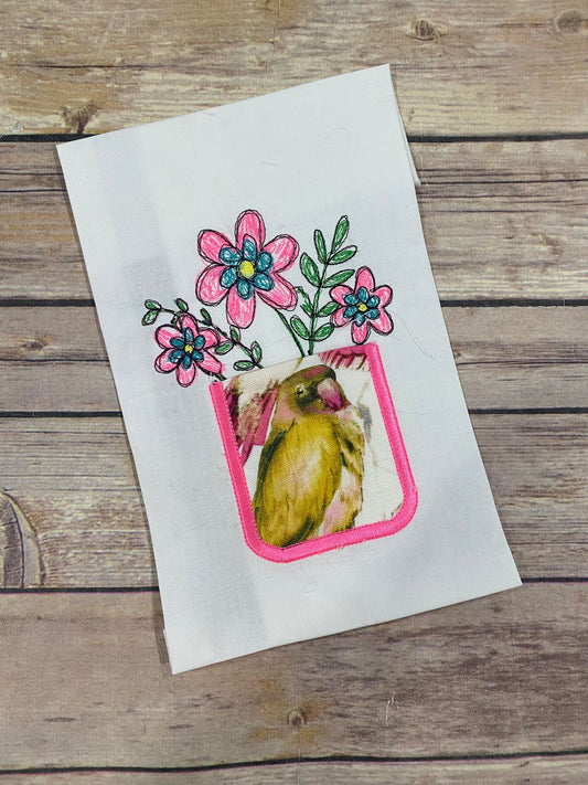 Scribble Flower Pocket 2 ITH