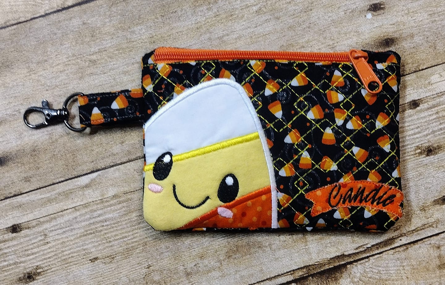 Candy Corn Zipper Bag 3 sizes
