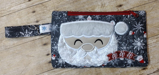 Santa Claus Christmas ITH Zipper Bag