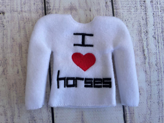 I love horses Elf ITH Sweater