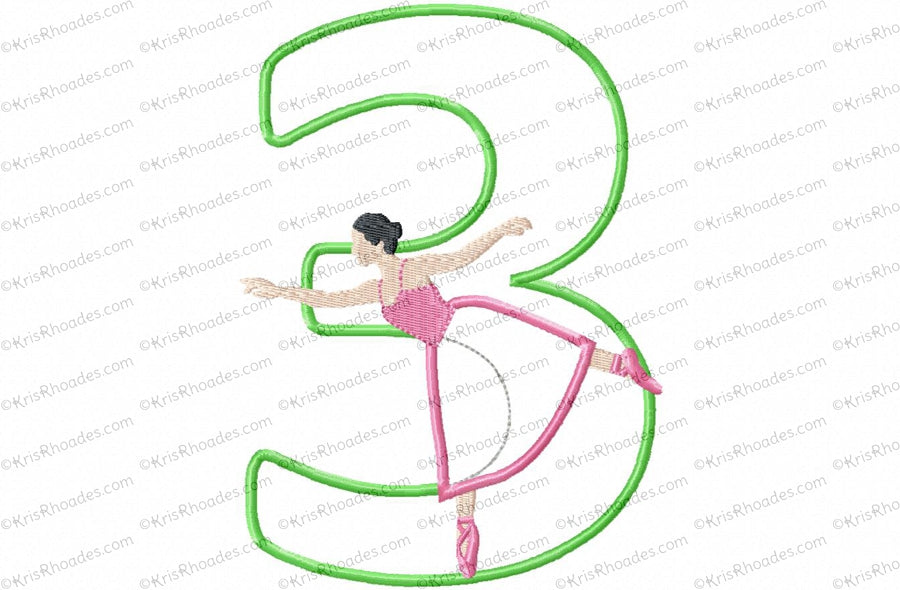 KRD Music Box Ballet Dancer Birthday Number Bundle Set