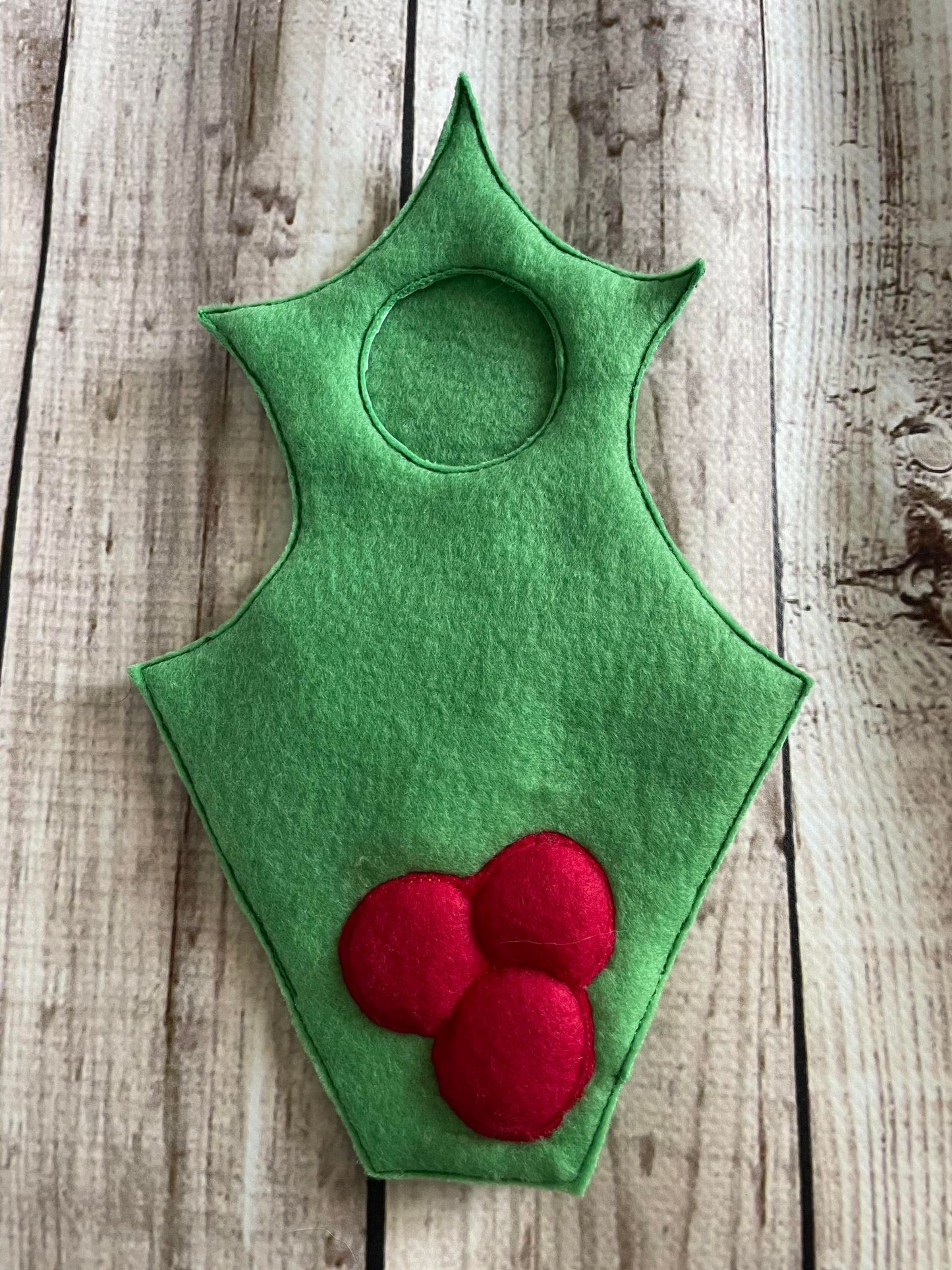 Christmas Holly Leaf ITH Elf Costume