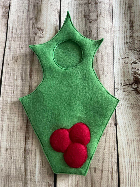 Christmas Holly Leaf ITH Elf Costume