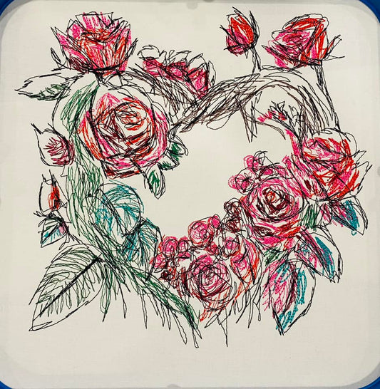 Floral Scribble Heart