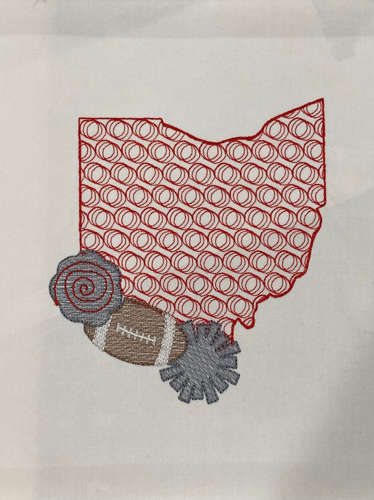 Ohio Football Sketchy Motif