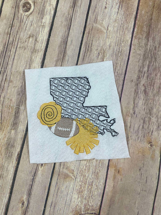 Louisiana Football Motif Sketchy