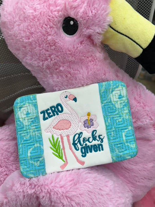Flamingo ITH Mug Rug