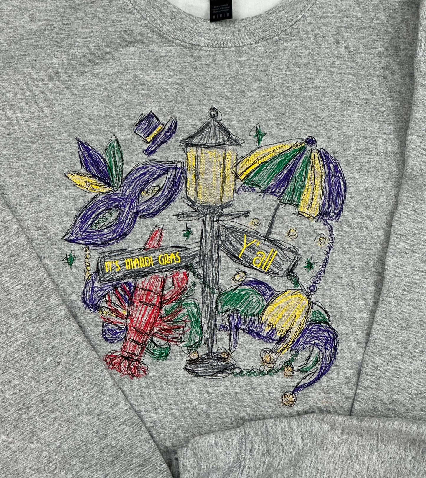 Mardi Gras Y'all Scribble