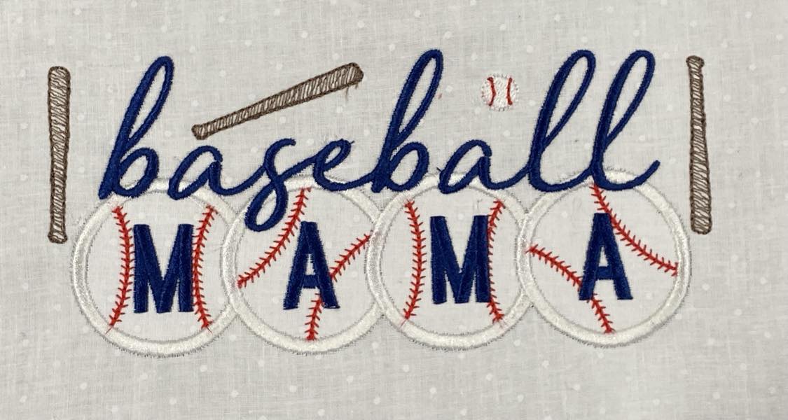 Baseball Mama Applique