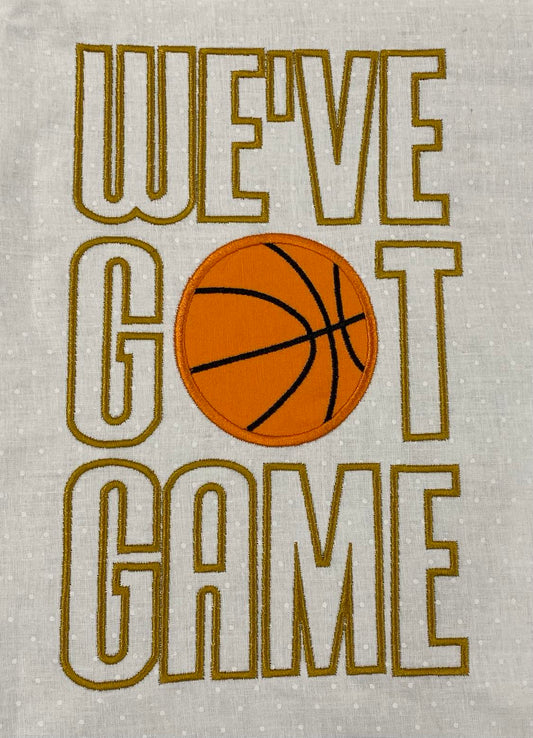 We got game Basketball embroidery design