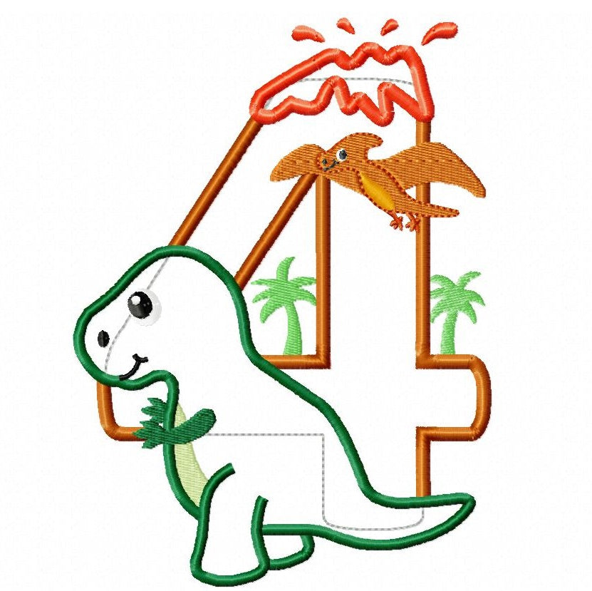 KRD 4 T-Rex birthday number
