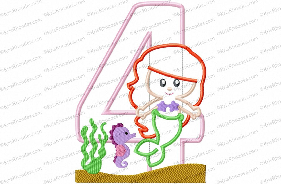 KRD Mermaid Birthday Number Bundle Set