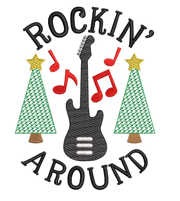 Rockin Around Guitar Sketchy Christmas Song