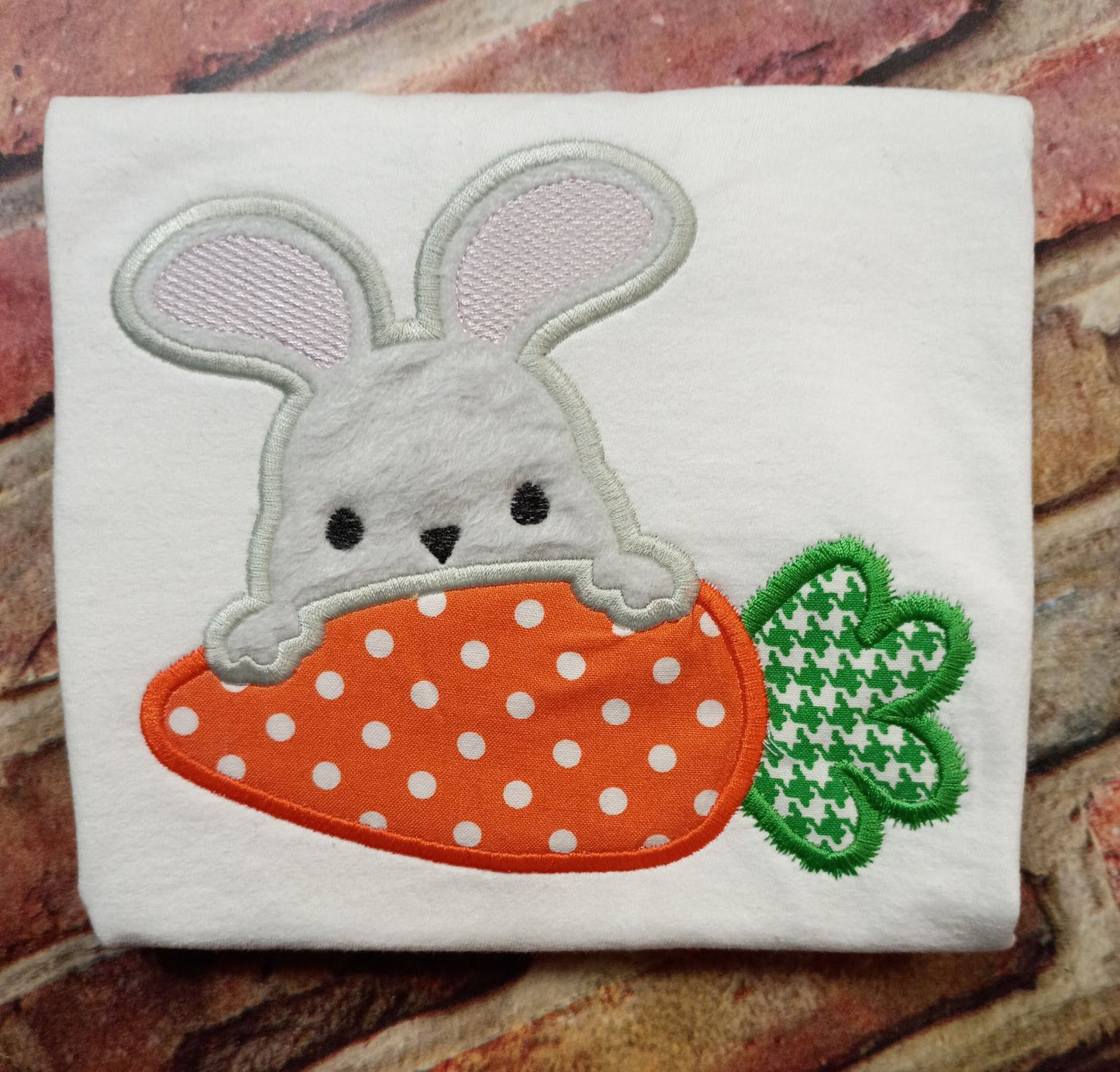 Easter Bunny with Carrot Applique