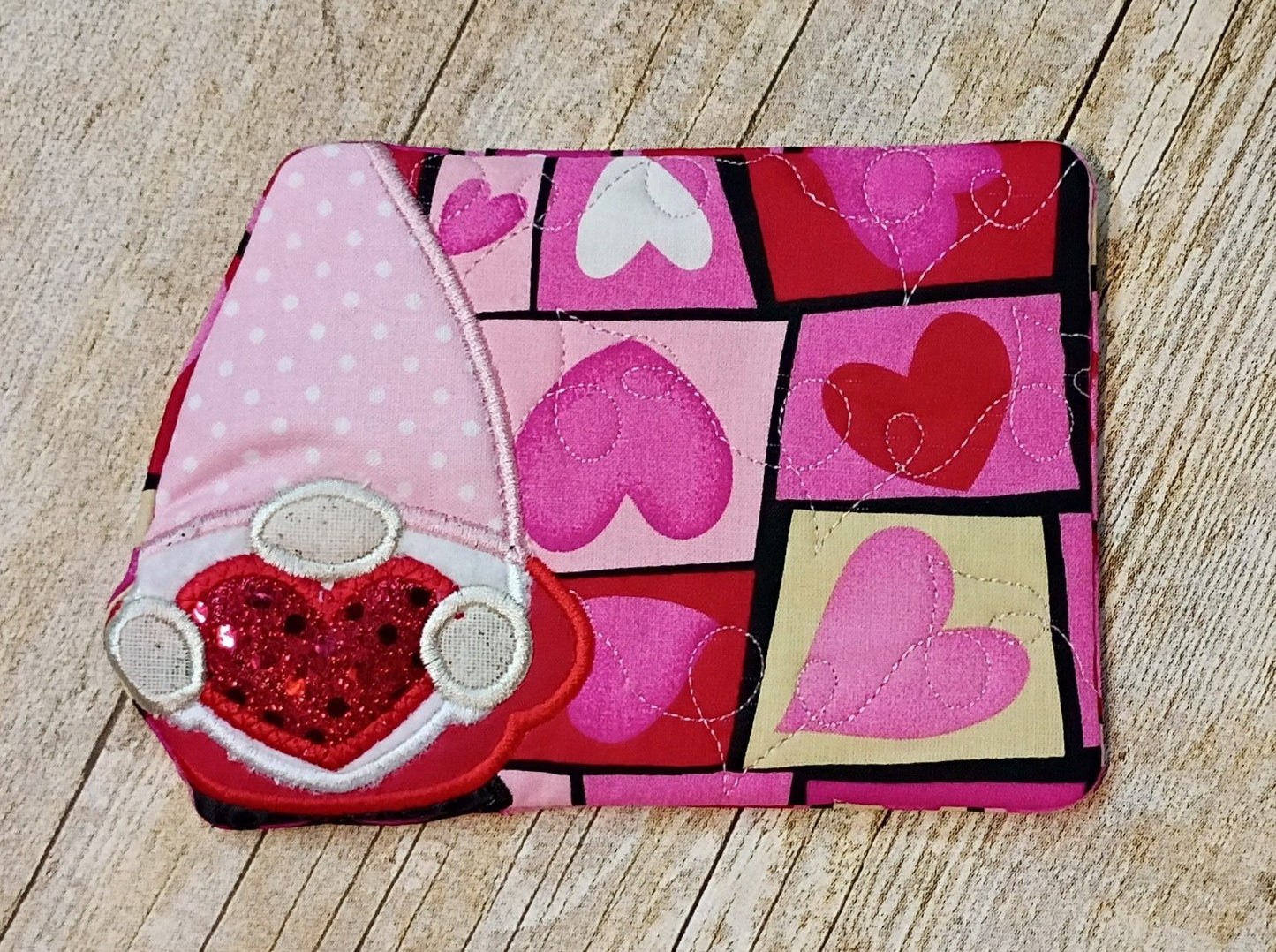 Gnome Valentines ITH Mug Rug