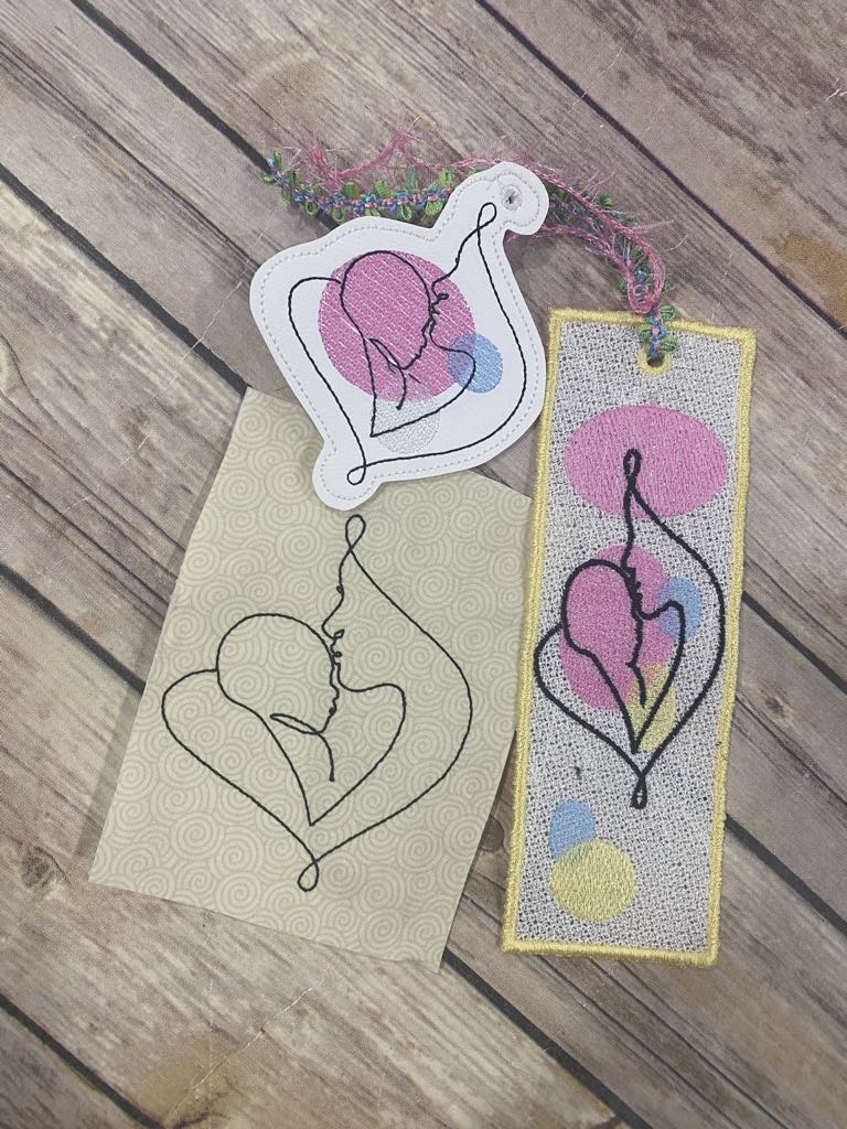 Mom and Baby Line Art Bundle Set