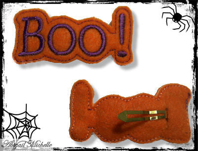 Boo! Hair Clippie and Bow Center, In The Hoop Set