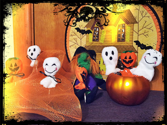 Pumpkin and Ghost LolliPop, sucker Cover Set, In The Hoop