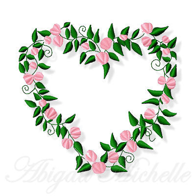 Heirloom Rose Heart Wreath