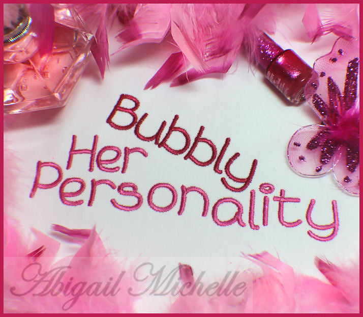 Her Bubbly Personality Monogram Font - 6 Sizes!
