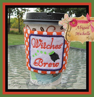 Witches Brew Coffee Cozy, In the Hoop - 6x10