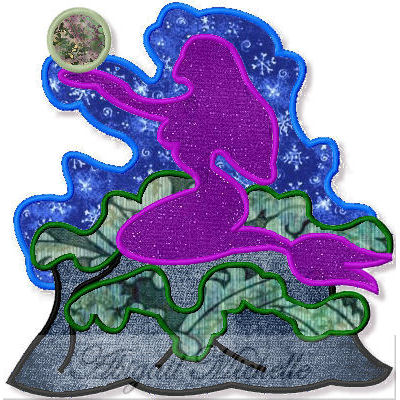 Mermaid Applique - 3 Sizes!