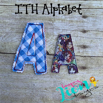 ITH Lumberjack Applique Letters Alphabet Font
