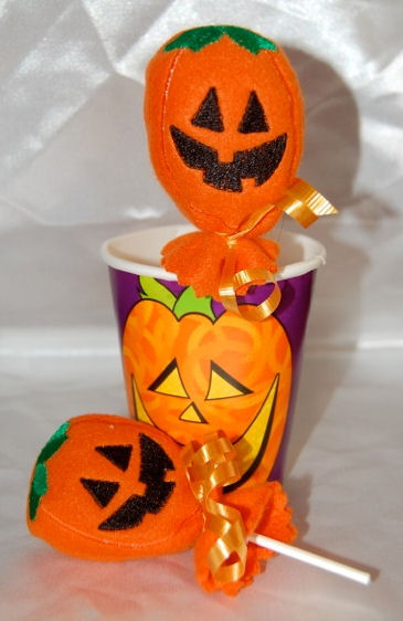 Pumpkin LolliPop, Sucker Covers, In The Hoop