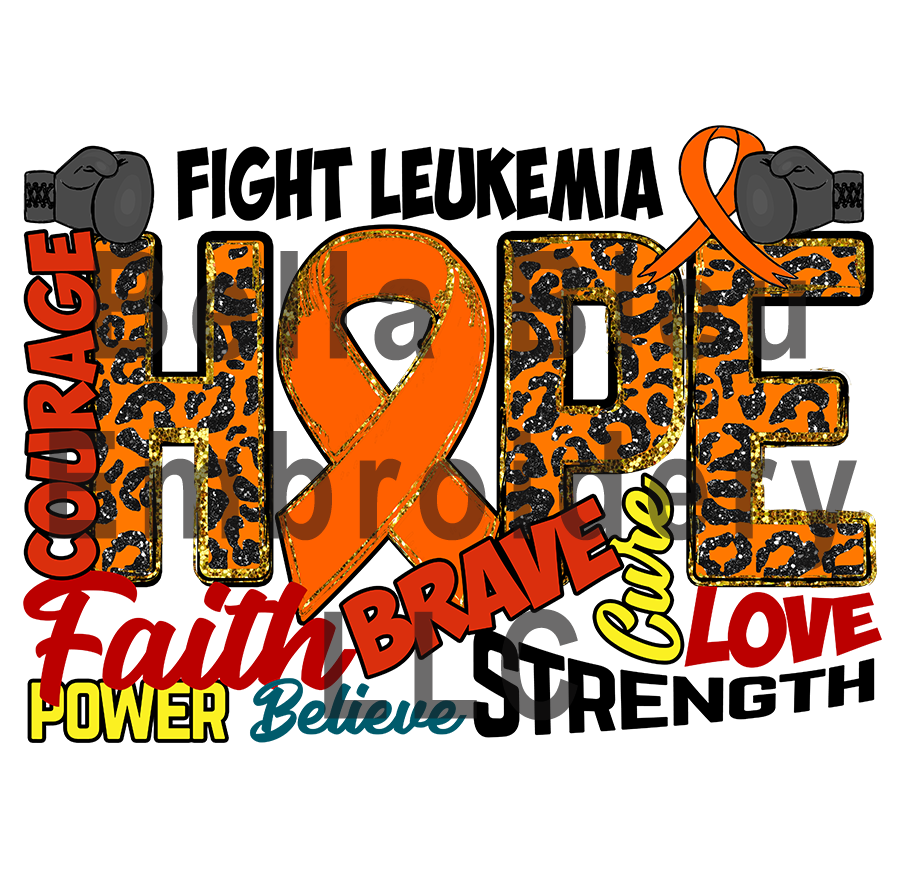 Hope Fight Leukemia Sublimation File